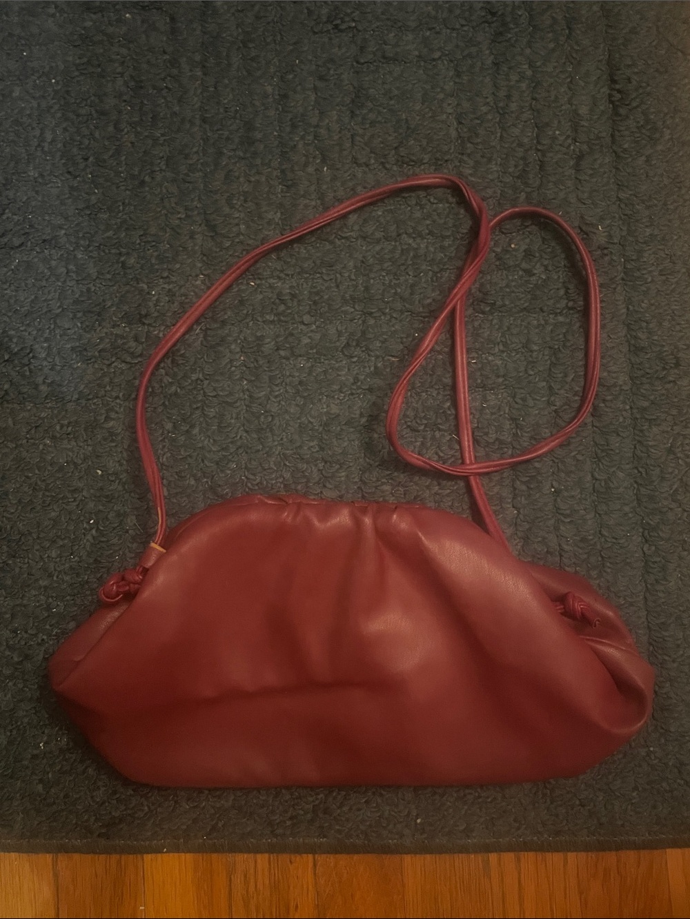 Source Unknown Burgundy Leather Shoulder Bag - Picture 8 of 10
